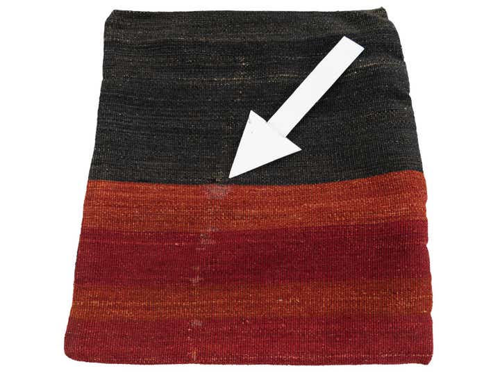 1' 4 x 1' 7 Hand Woven Pillow Wool Square Rug