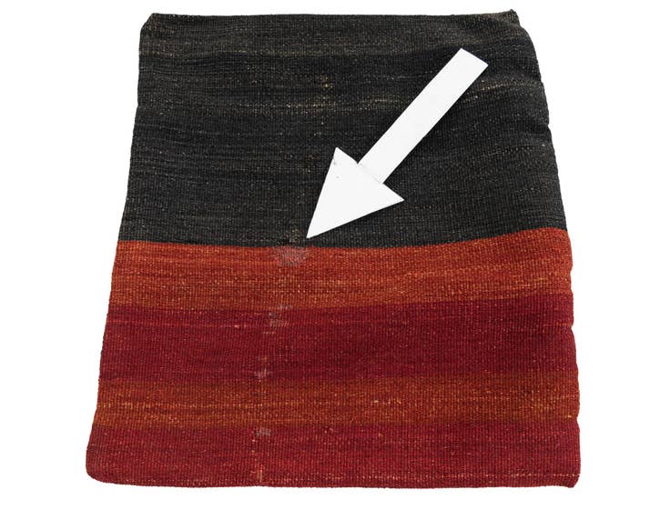 Detail image of 1' 4 x 1' 7 Hand Woven Pillow Wool Square Rug