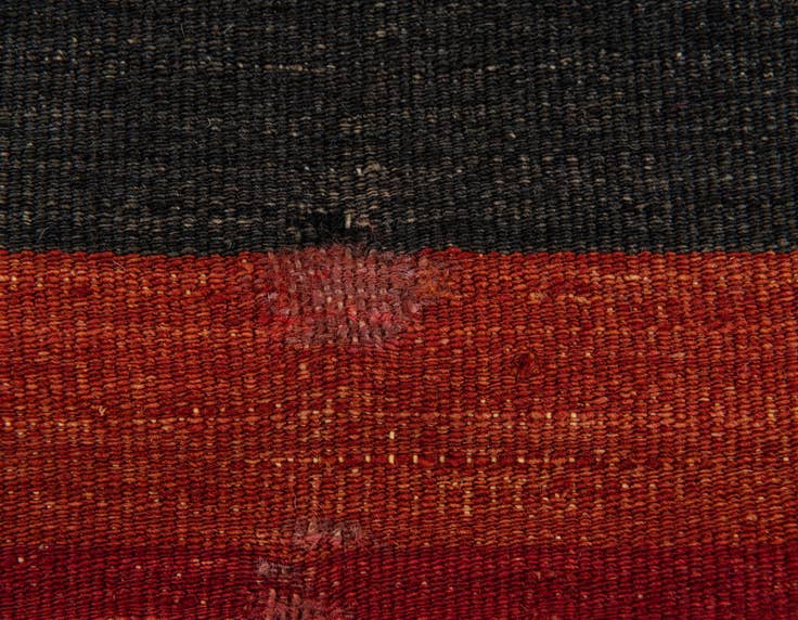 Detail image of 1' 4 x 1' 7 Hand Woven Pillow Wool Square Rug