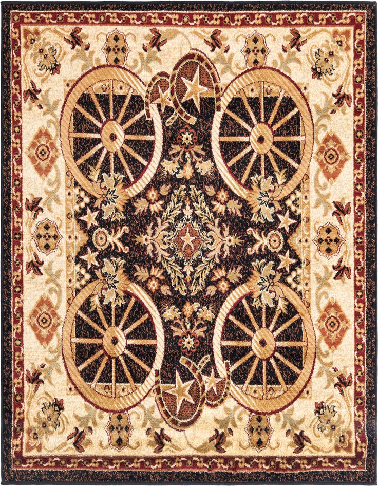 Detail image of 5' 3 x 5' 3 Pioneer Square Rug