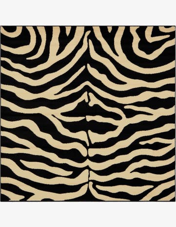 Black Savannah Square Rug