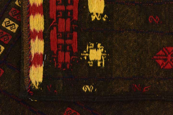 4' x 4' Hand Knotted Sumak Wool Square Rug