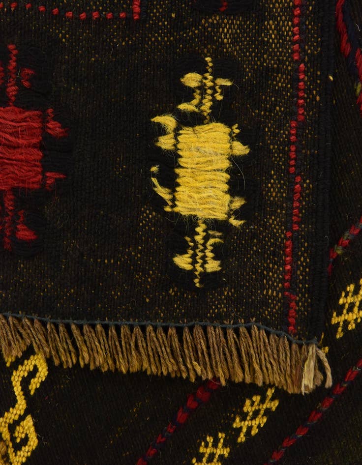 Detail image of 3' 6 x 3' 10  Hand Knotted Sumak Wool Square Rug