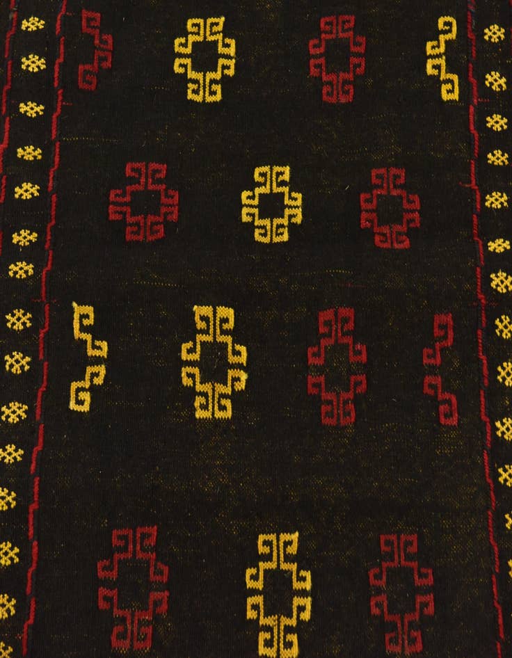 Detail image of 3' 6 x 3' 10  Hand Knotted Sumak Wool Square Rug