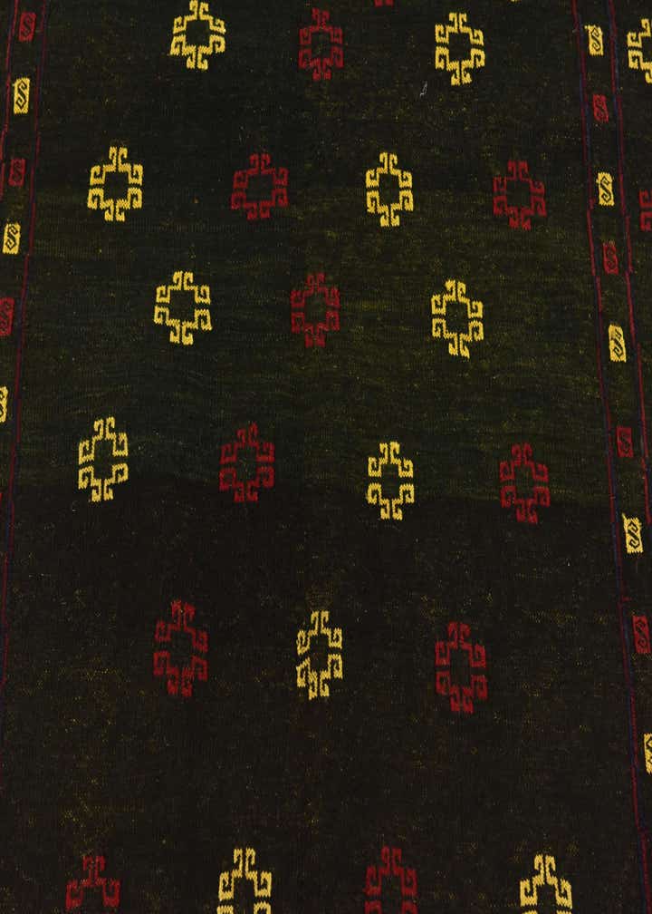 4' 3 x 4' 5 Hand Knotted Sumak Wool Square Rug