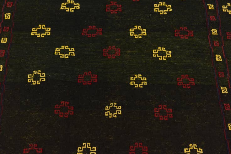 Detail image of 4' 3 x 4' 5 Hand Knotted Sumak Wool Square Rug