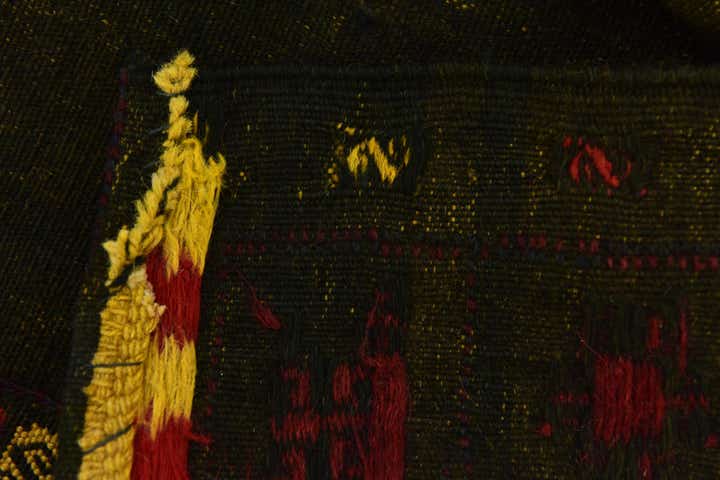 125cm x 130cm anudado a mano Sumak Alfombra Lana Cuadrado
