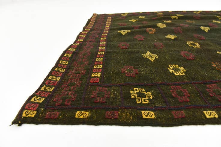 Detail image of 125cm x 130cm anudado a mano Sumak Alfombra Lana Cuadrado