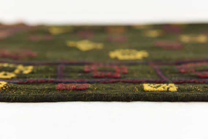 125cm x 130cm anudado a mano Sumak Alfombra Lana Cuadrado