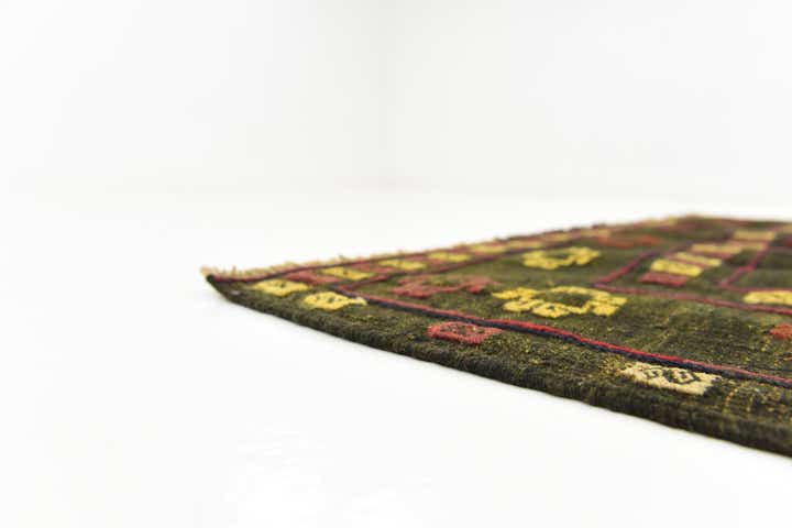 115cm x 125cm anudado a mano Sumak Alfombra Lana Cuadrado