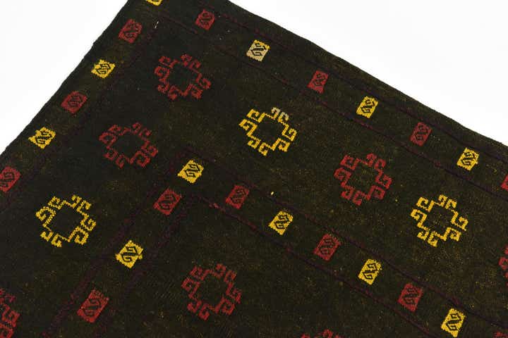 4' 2 x 4' 4 Hand Knotted Sumak Wool Square Rug