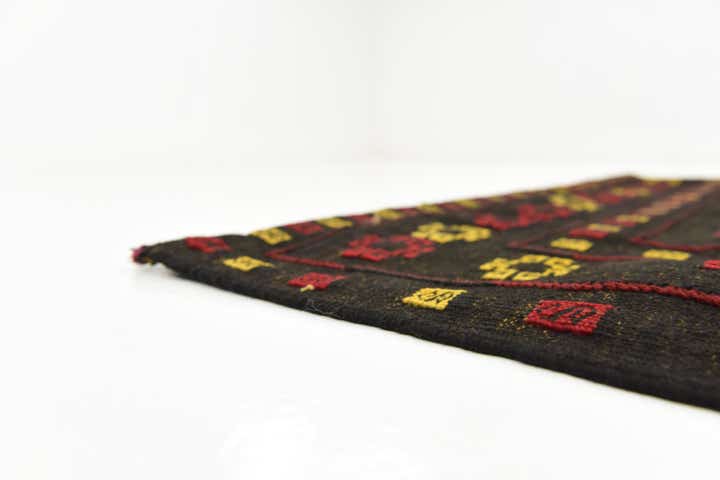 4' 2 x 4' 3 Hand Knotted Sumak Wool Square Rug