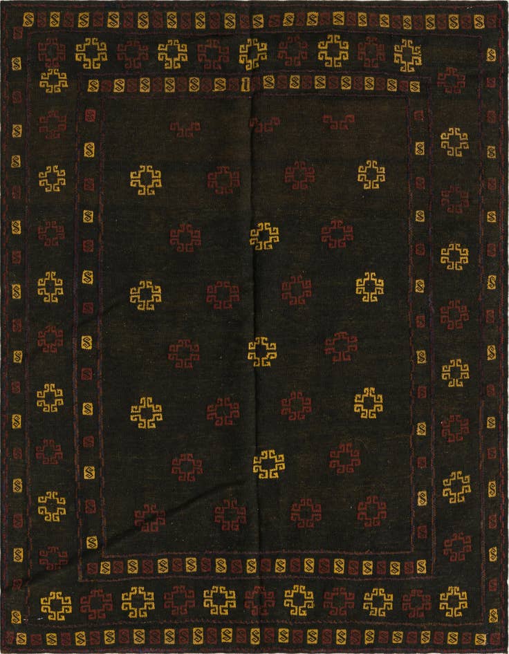 Detail image of 4' x 4' 3 Hand Knotted Sumak Wool Square Rug