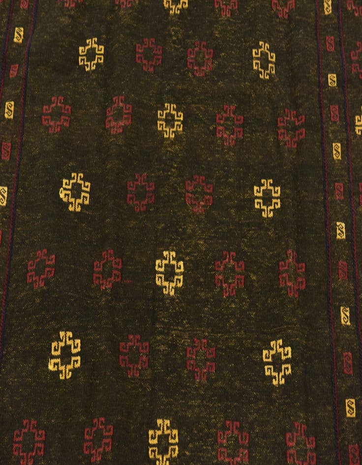 Detail image of 4' x 4' Hand Knotted Sumak Wool Square Rug