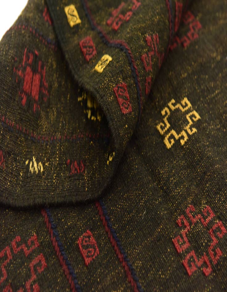 Detail image of 4' x 4' Hand Knotted Sumak Wool Square Rug