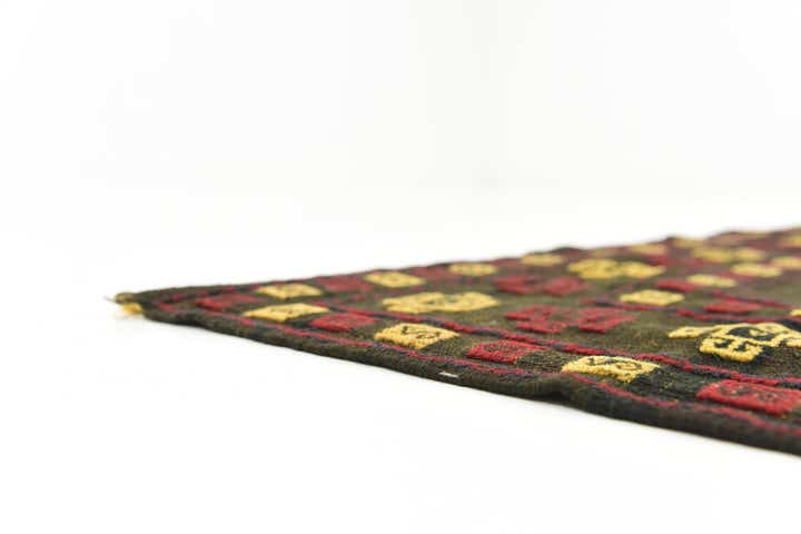 120cm x 125cm Handgeknoopt Sumak Wol Vierkant Vloerkleed