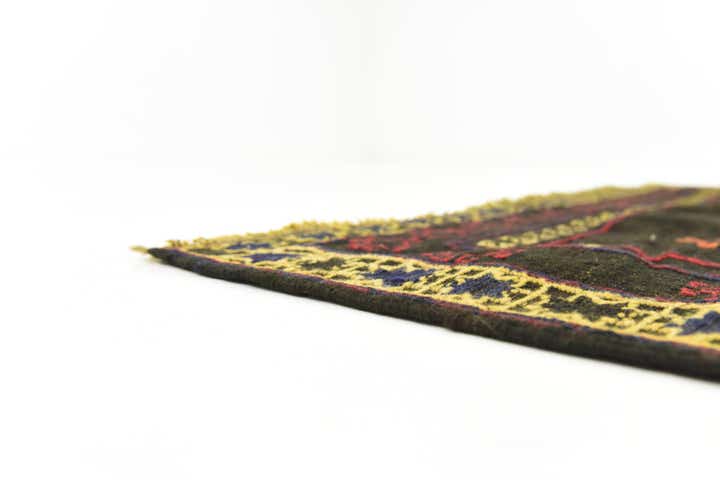 4' 2 x 4' 3 Hand Knotted Sumak Wool Square Rug
