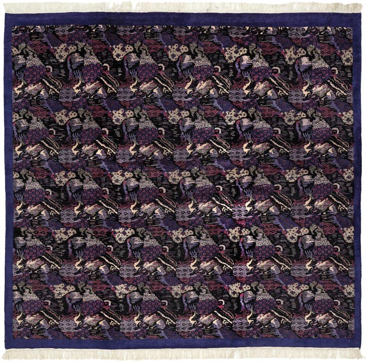 Detail image of 7' 6 x 8' Hand Knotted Tibet Wool Square Rug