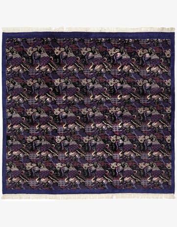 7' 6 x 8' Hand Knotted Tibet Wool Square Rug