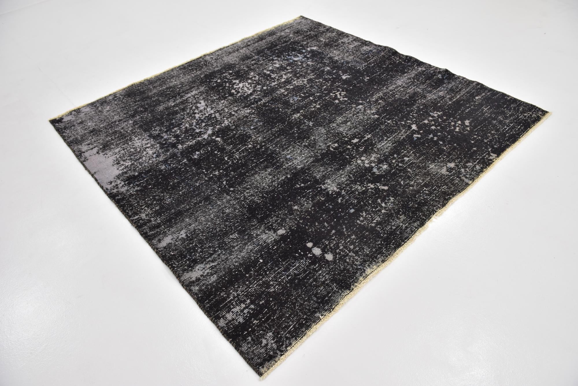 6' 7 x 6' 10 Hand Knotted Ultra Vintage Persian Wool Square Rug