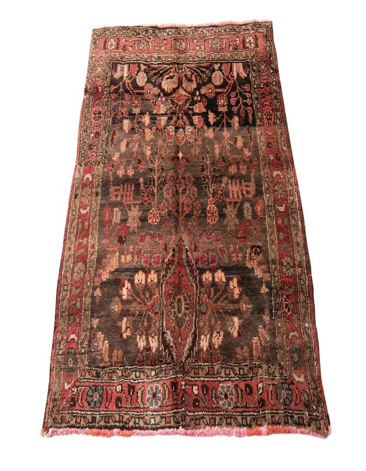 Detail image of 4' x 4' 9  Hand Knotted Ultra Vintage Persian Wool Square Rug