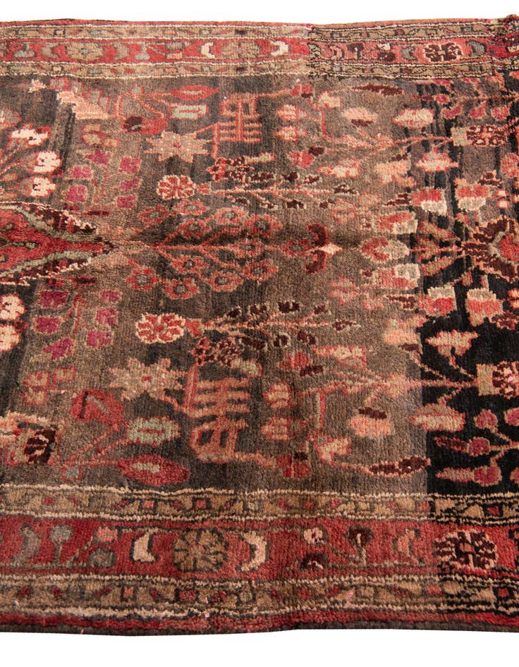 Detail image of 4' x 4' 9  Hand Knotted Ultra Vintage Persian Wool Square Rug