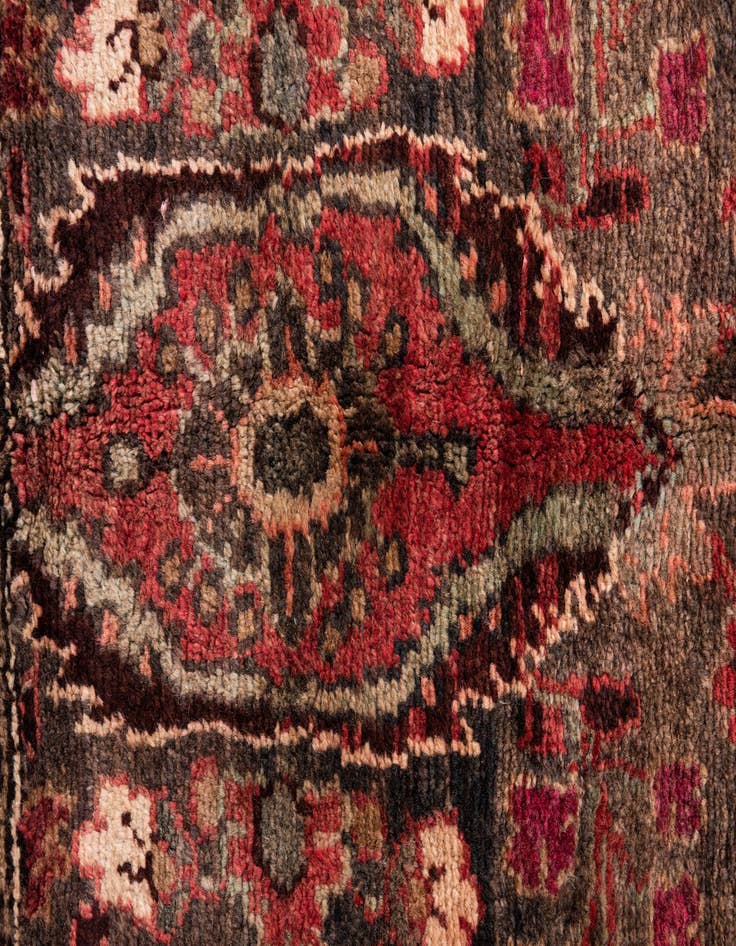 Detail image of 4' x 4' 9  Hand Knotted Ultra Vintage Persian Wool Square Rug