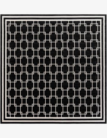 Black Metropolitan Uptown Square Rug