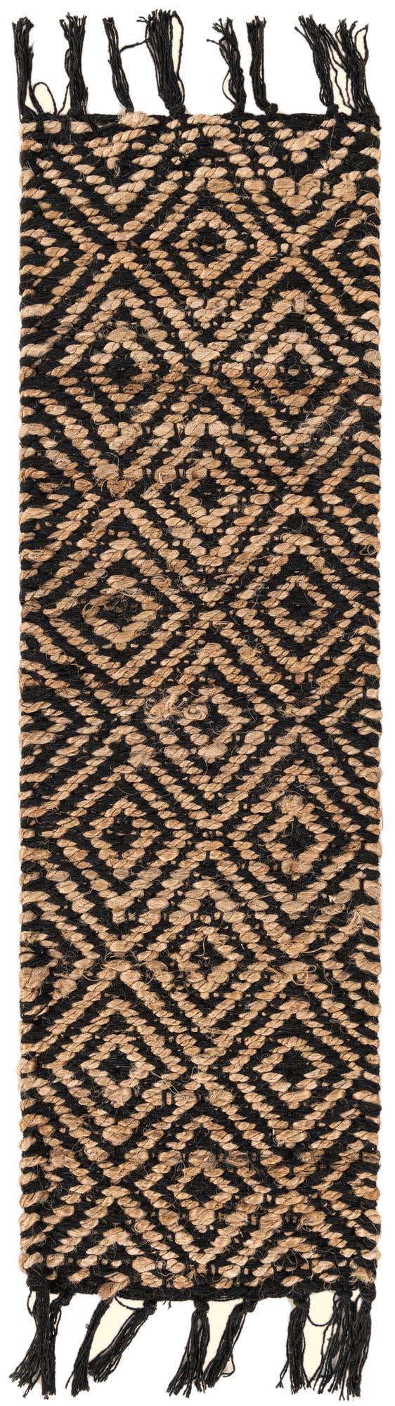 0' 9 x 2' 6 Hand Woven Braided Jute Stair Rug