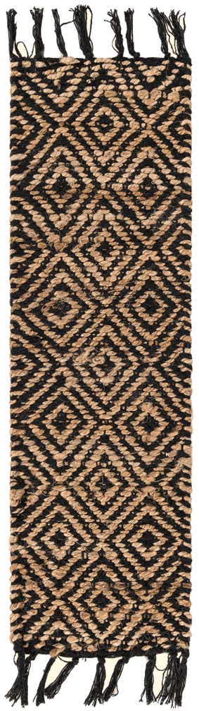 0' 9 x 2' 6 Hand Woven Braided Jute Stair Rug