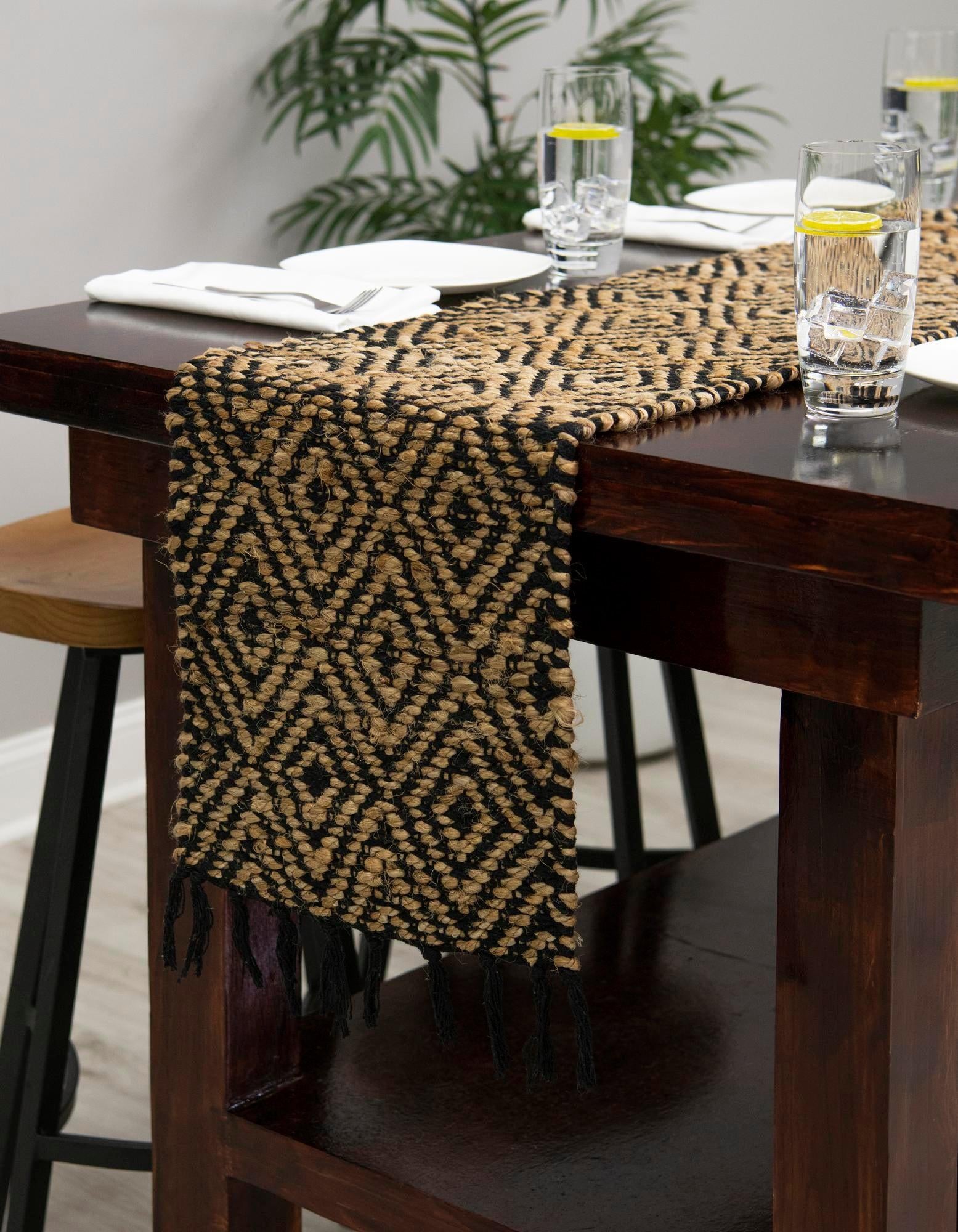 1' 2 x 5' 1 Hand Woven Braided Jute Table Runner Rug