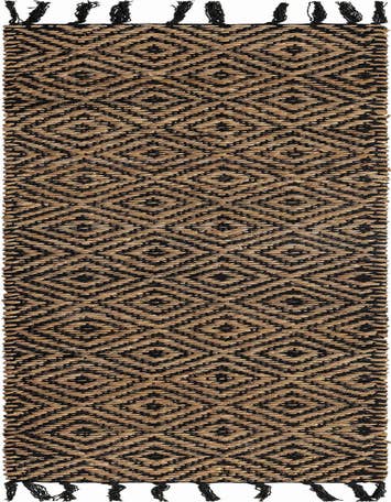 Detail image of 1' 2 x 6' 1  Hand Woven Braided Jute Table Runner Rug