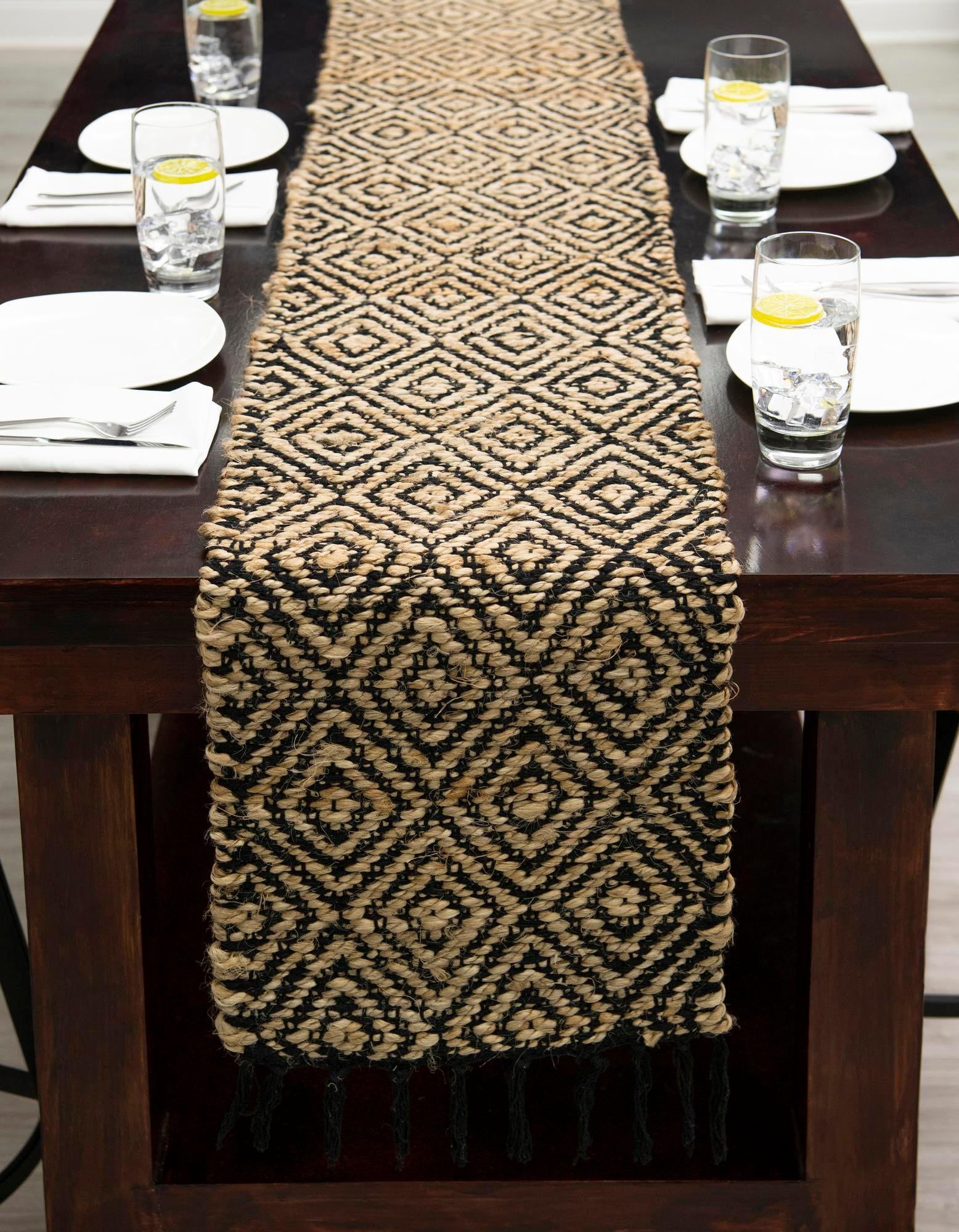 1' 2 x 5' 1 Hand Woven Braided Jute Table Runner Rug