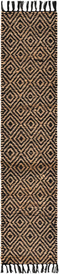 Detailfoto van 35cm x 155cm Handgeweven Braided Jute Tafelloper Vloerkleed
