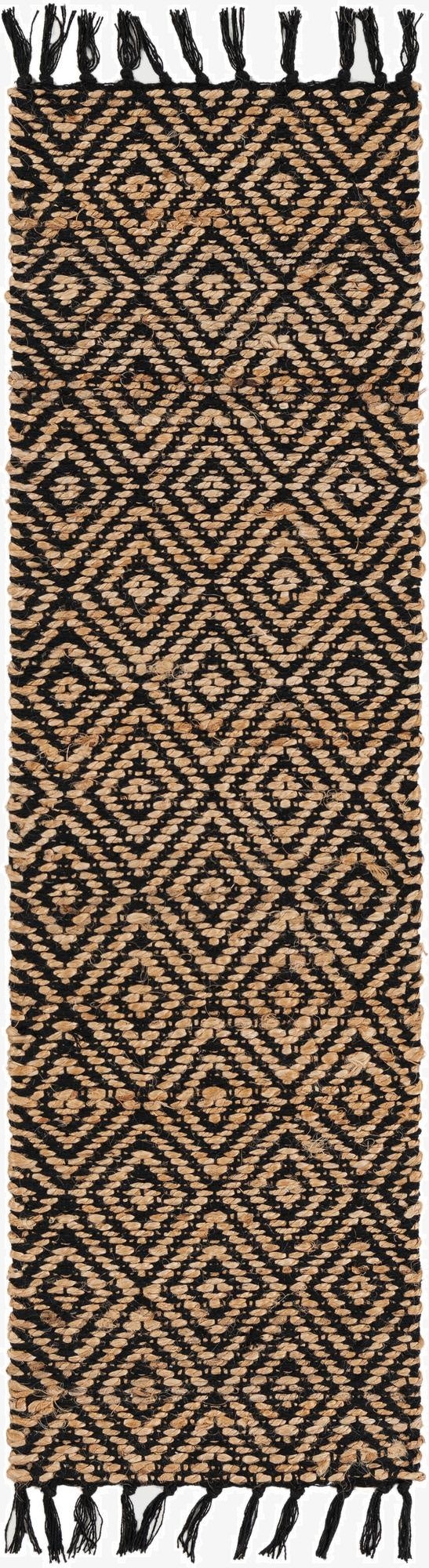 1' 2 x 4' 1  Hand Woven Braided Jute Table Runner Rug