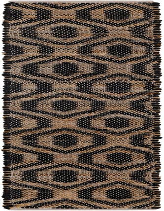 Detail image of 1' 2 x 8' Hand Woven Chindi Jute Table Runner Rug