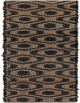 Detail image of 1' 2 x 10' Hand Woven Chindi Jute Table Runner Rug