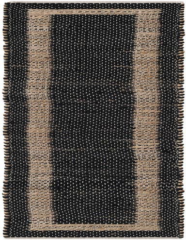 Detail image of 1' 2 x 5' 1 Hand Woven Chindi Jute Table Runner Rug