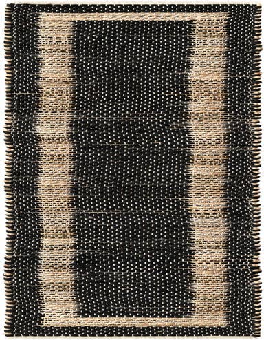 Detail image of 1' 2 x 8' Hand Woven Chindi Jute Table Runner Rug