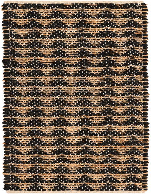 Detail image of 1' 2 x 5' 1 Hand Woven Chindi Jute Table Runner Rug