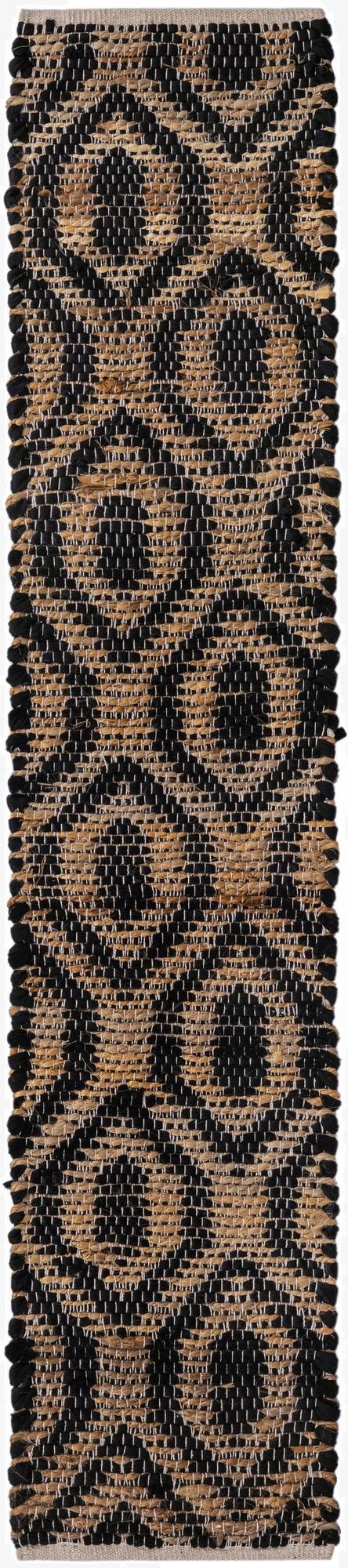 1' 2 x 6' 1  Hand Woven Chindi Jute Table Runner Rug