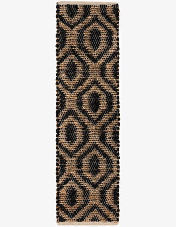 1' 2 x 4' 1 Hand Woven Chindi Jute Table Runner Rug