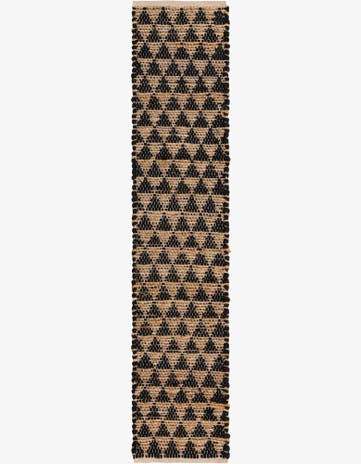 1' 2 x 6' 1 Hand Woven Chindi Jute Table Runner Rug