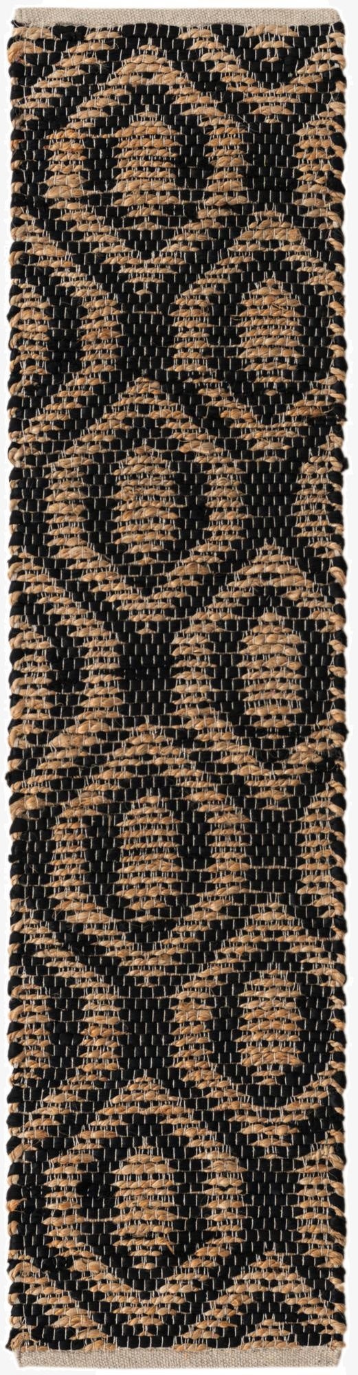 1' 2 x 5' 1  Hand Woven Chindi Jute Table Runner Rug