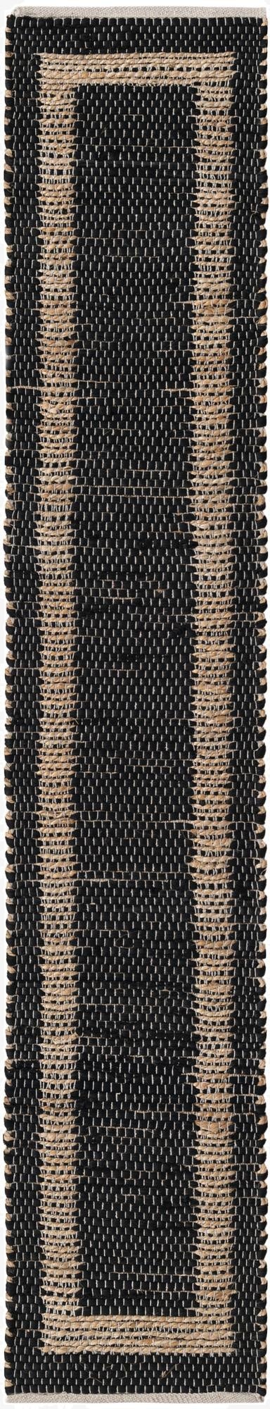 1' 2 x 5' 1  Hand Woven Chindi Jute Table Runner Rug