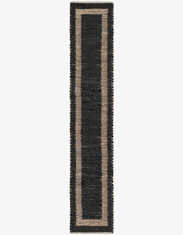 1' 2 x 5' 1 Hand Woven Chindi Jute Table Runner Rug