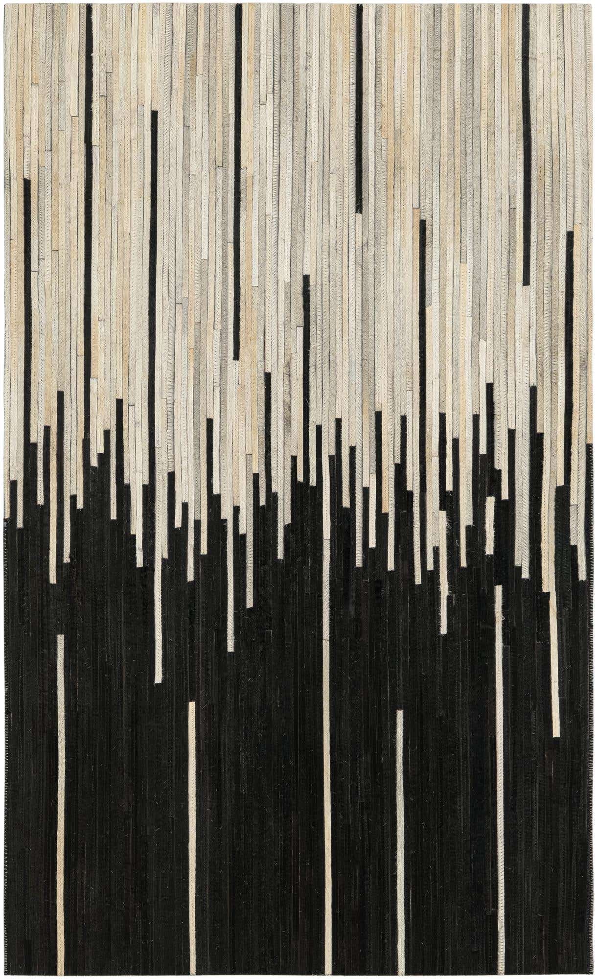 3' 1 x 5' 1 Cowhide Leather Rug