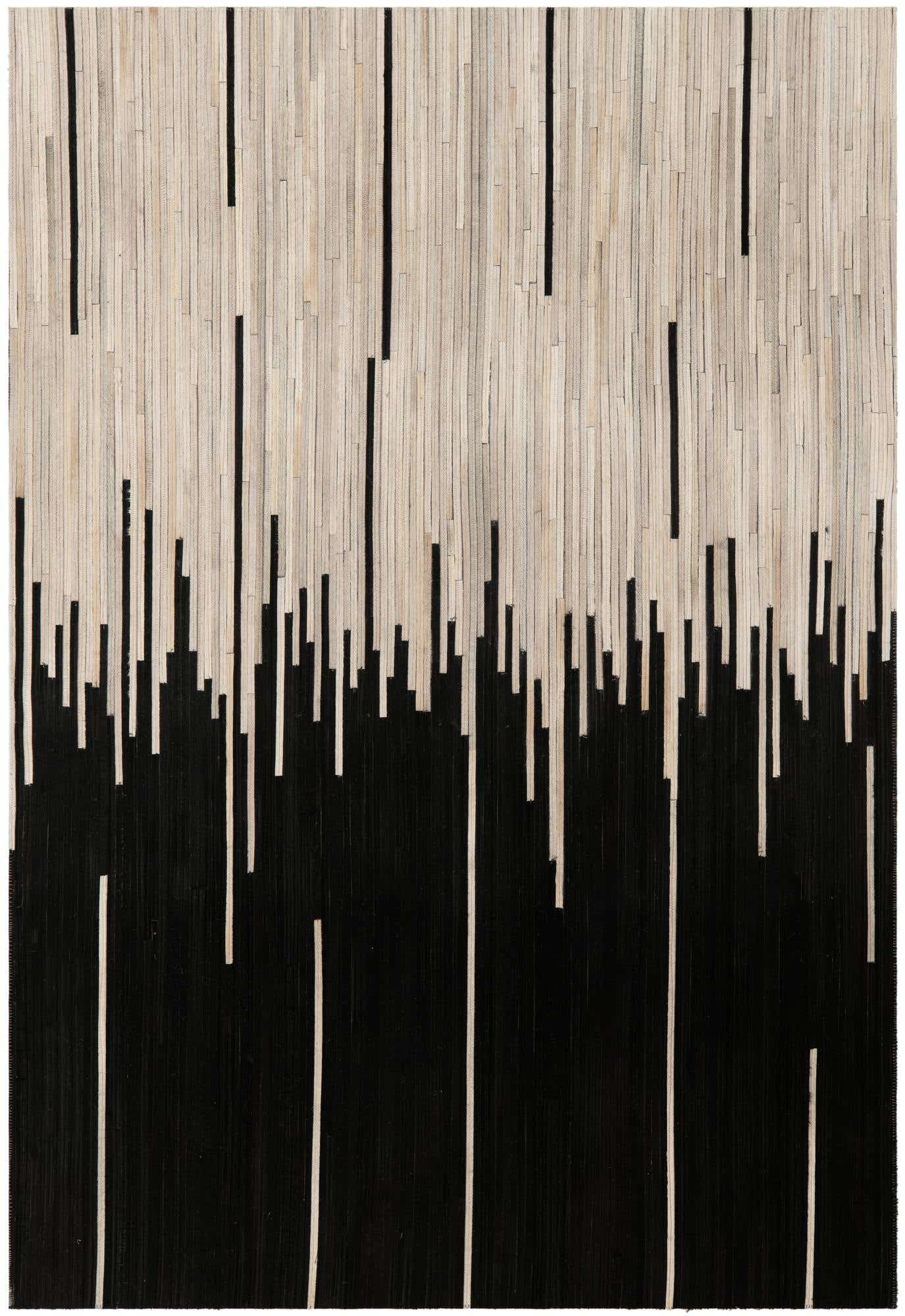 4' 1 x 6' 1 Cowhide Leather Rug