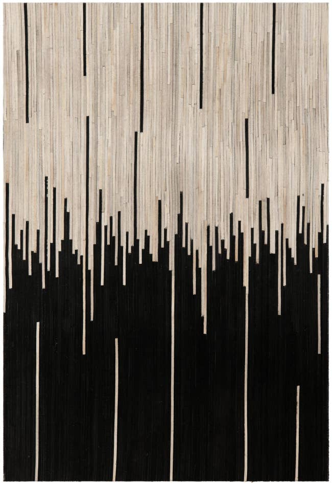 Detail image of 4' 1 x 6' 1 Cowhide Leather Rug