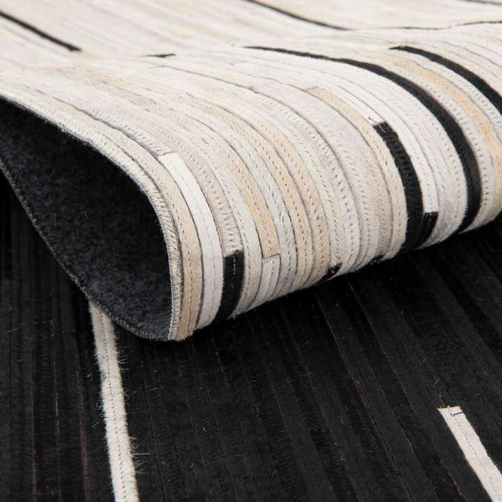 5' 3 x 8' Cowhide Leather Rug